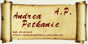 Andrea Petkanić vizit kartica